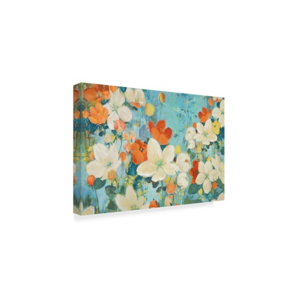 Marietta Cohen Art And Design 'Apple Blossoms Orange White' Canvas Art,30x47